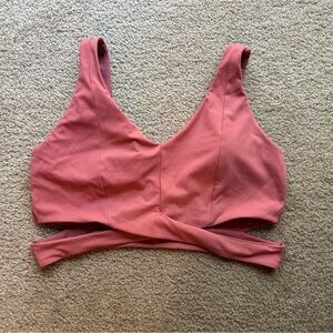 CALIA by Carrie Underwood Mauve Twist Front Sports Bra